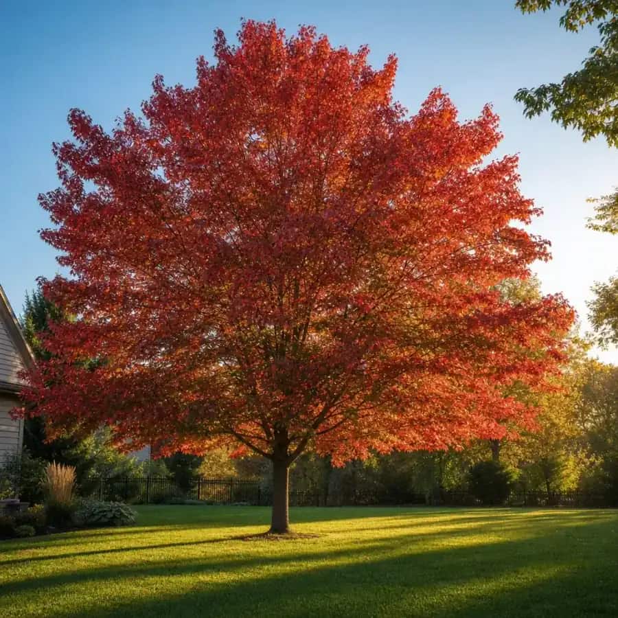 Autumn Blaze Red Maple (Acer x freemanii 'Jeffersred') — mature, planted