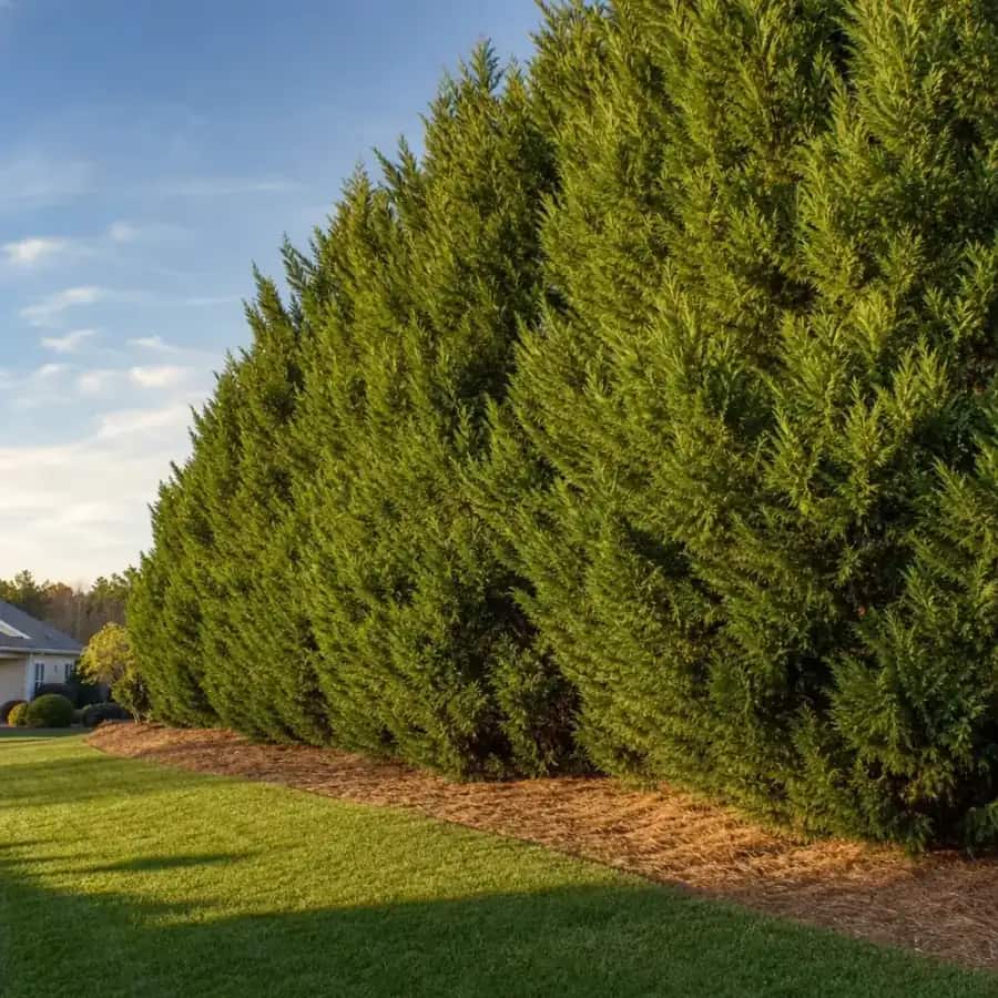 Leyland Cypress (Cupressocyparis leylandii) — mature, planted