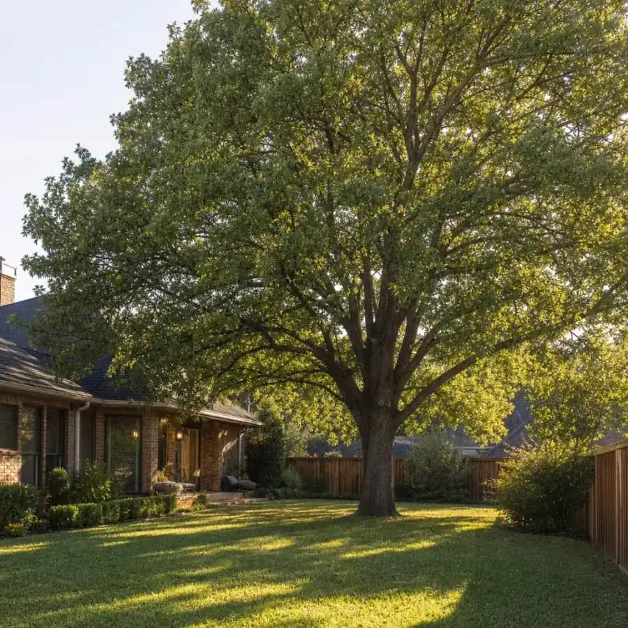 Shumard Oak (Quercus shumardii) — mature, planted