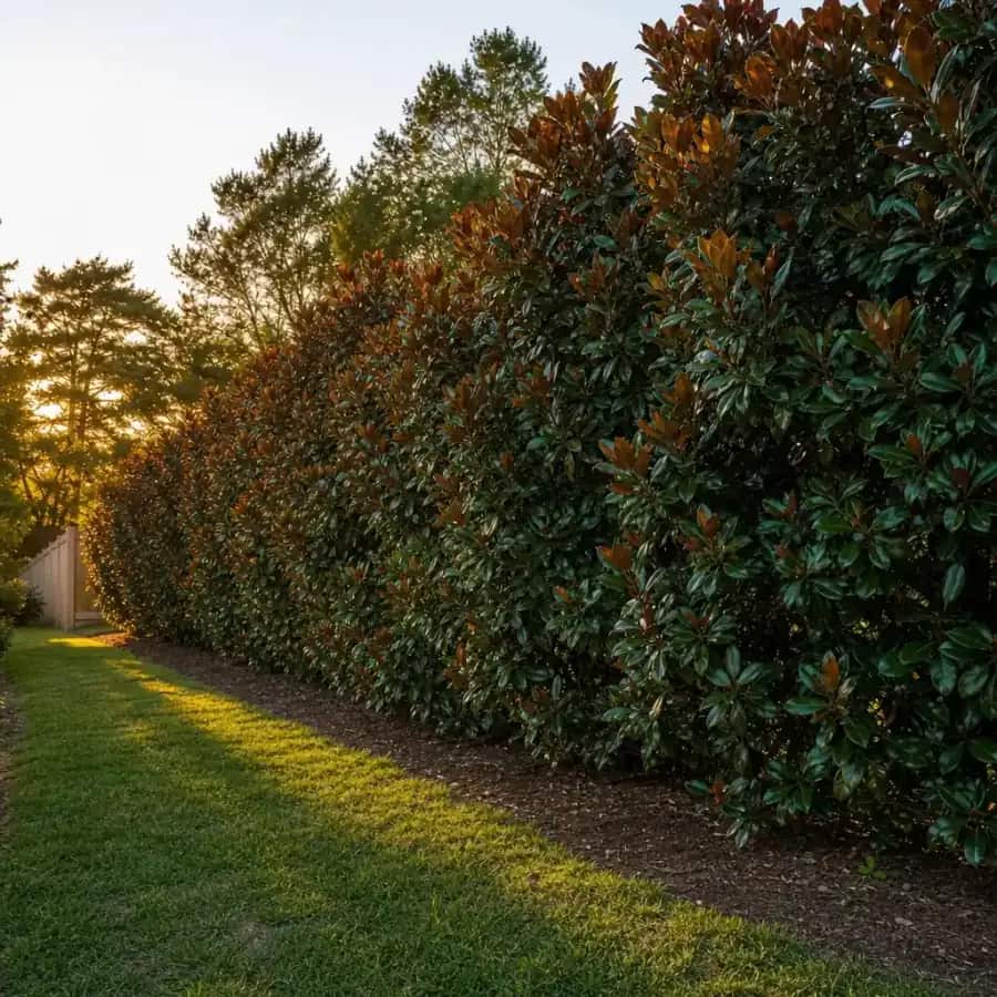 Teddy Bear Southern Magnolia (Magnolia grandiflora) — mature, planted