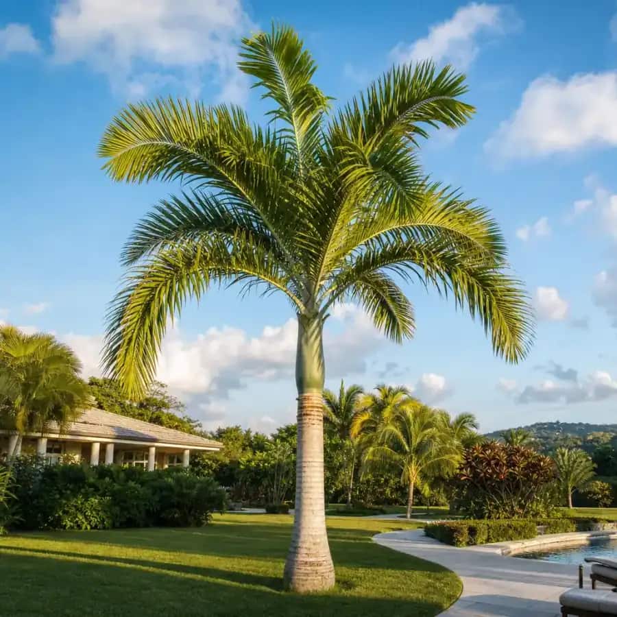 Adonidia (Veitchia) merrilli Christmas Palm (Adonidia (Veitchia) merrilli) — mature, planted