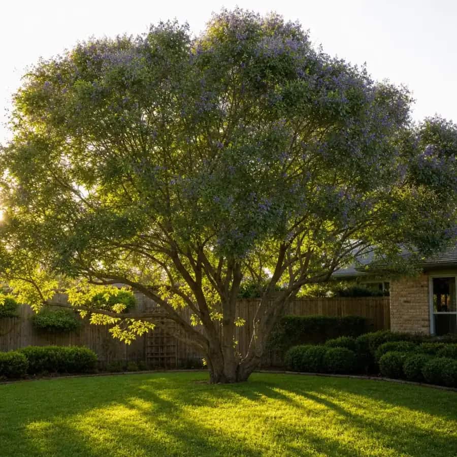 Dermatophyllum (Sophora) secundiflorum Texas Mountain Laurel (Dermatophyllum (Sophora) secundiflorum) — mature, planted