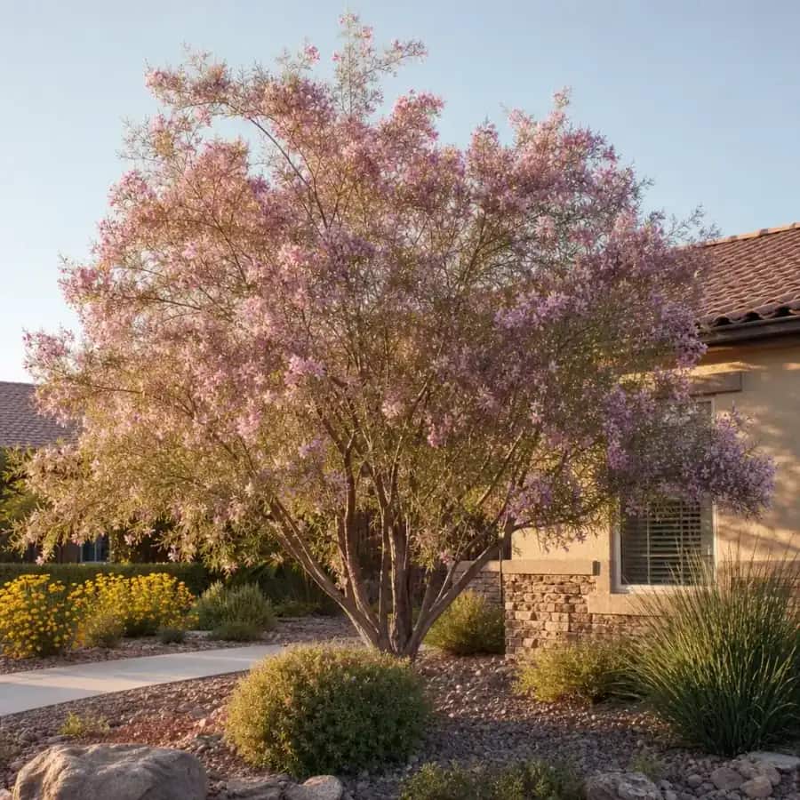 Desert Willow (Chilopsis linearis) — mature, planted