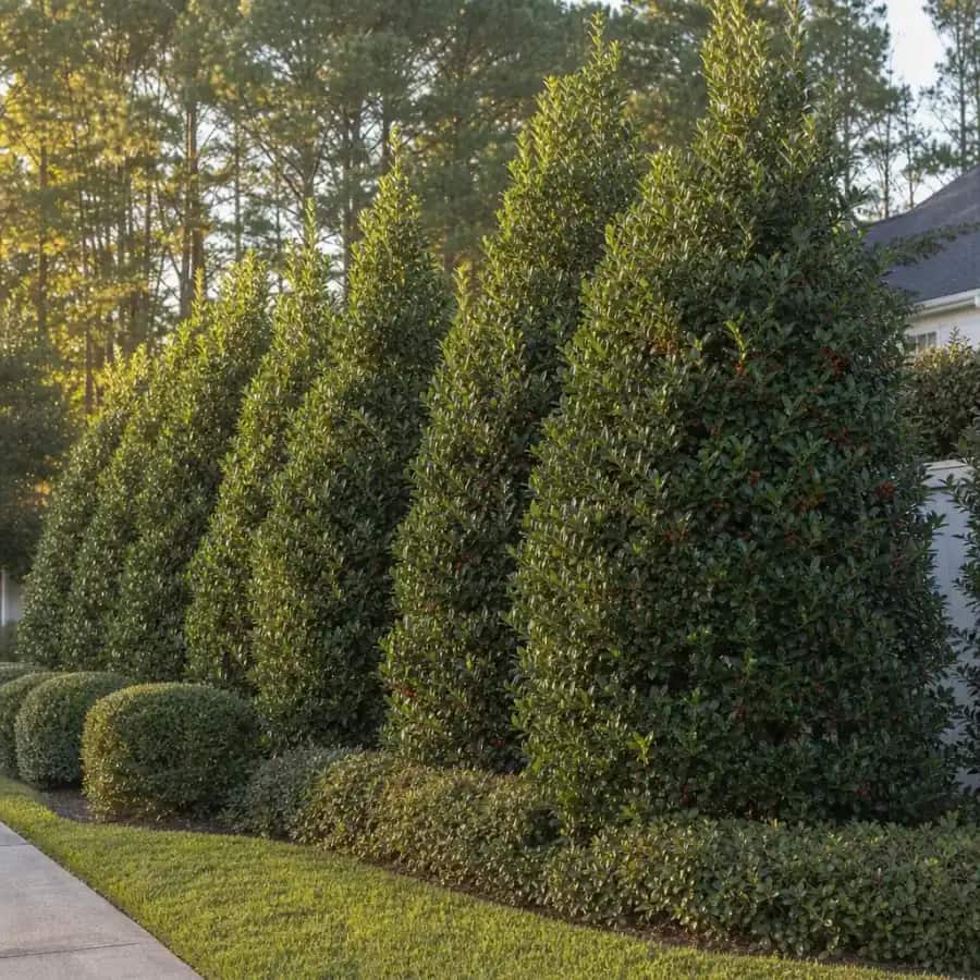 Liberty Holly (Ilex x) — mature, planted
