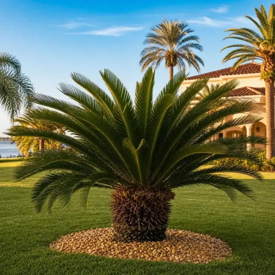 Sago Palm (Cycas revoluta) — mature, planted