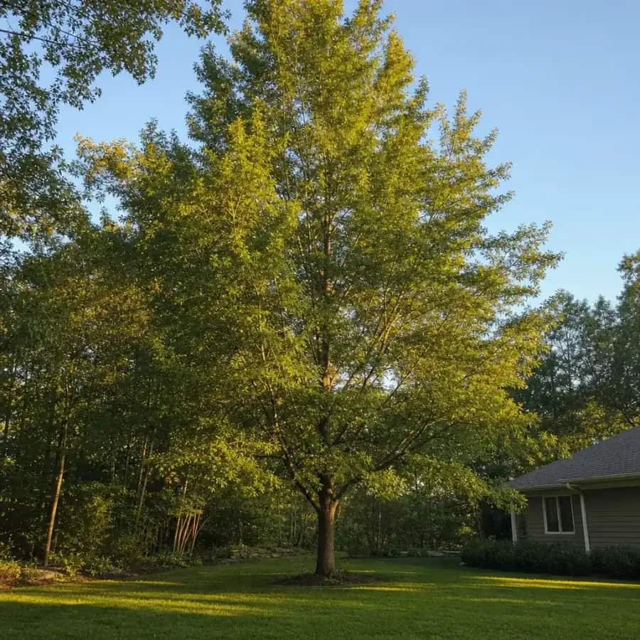 Slender Silhouette Sweetgum (Liquidambar styraciflua) — mature, planted