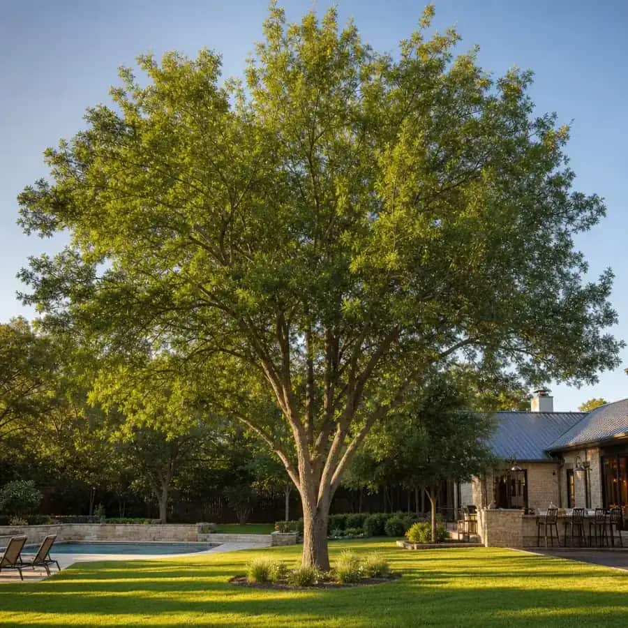 Texas Ash (Fraxinus texensis) — mature, planted